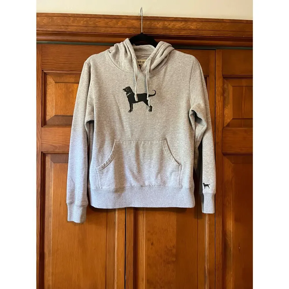 The Black Dog Women's Classic Pullover Hoodie Long Sleeve Heather Gray Size XS